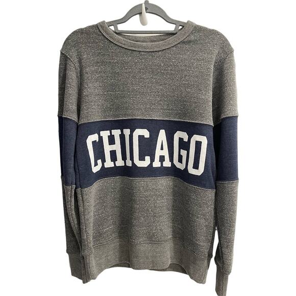 Homage Size Small Oversized Gray CHICAGO sweatshirt crewneck - Picture 1 of 6